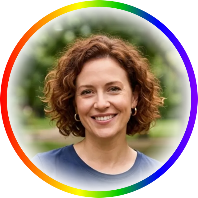 Reddit DP maker soft edge effect with rainbow gradient border — transparent circle PNG, no watermark
